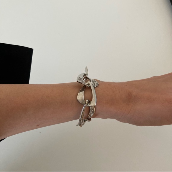 Sterling silver chain bracalet with stones - Picture 9 of 11